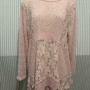 Indigo Soul Soft Pink Long Sleeve Top